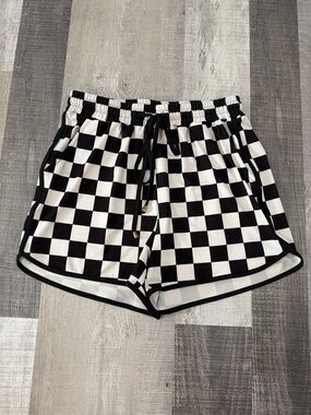 Black & White Checkered Women’s Shorts